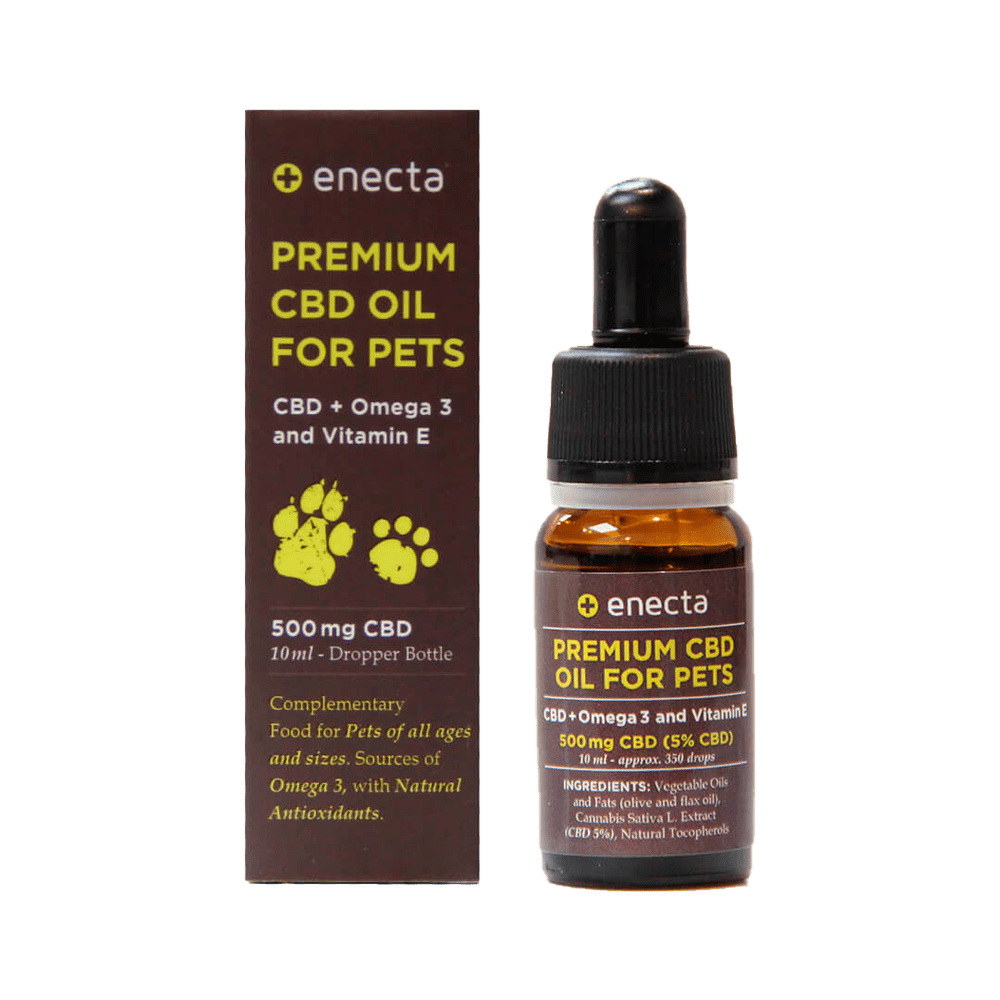 Óleo CBD para Animais 5% 500mg com Omega 3 and Vitamin E (10ml) Enecta