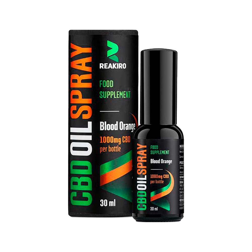 Spray de Oleo CBD Blood Orange 1000 mg Reakiro