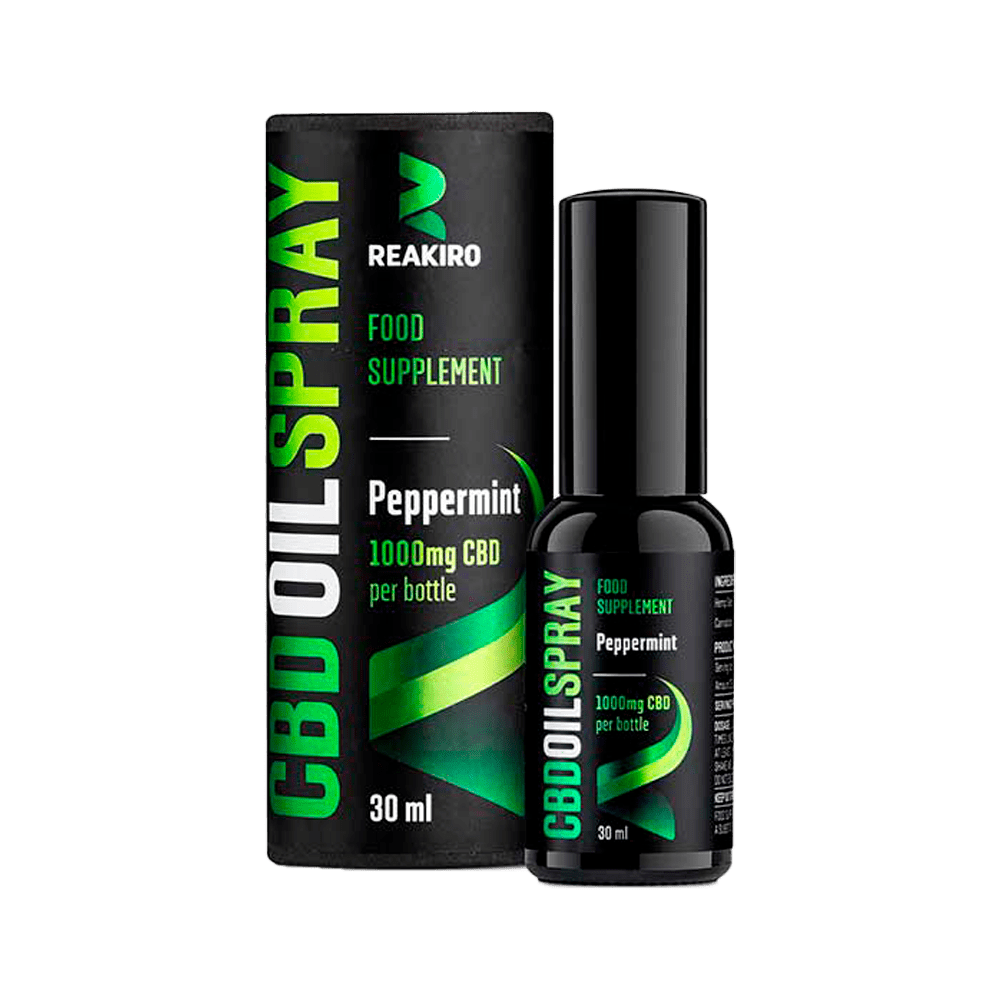 Spray de Oleo CBD Peppermint 1000 mg Reakiro